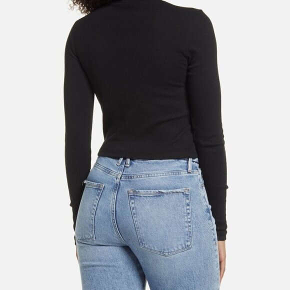 NWT BP by Nordstrom Black Mock Neck Long Sleeve Top - Size: 2X - Picture 8 of 9